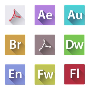 Flats Adobe CS6 icon sets preview