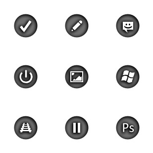 Noir Stationary Pack v0.1 icon sets preview