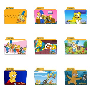 Simpsons Folder icon sets preview