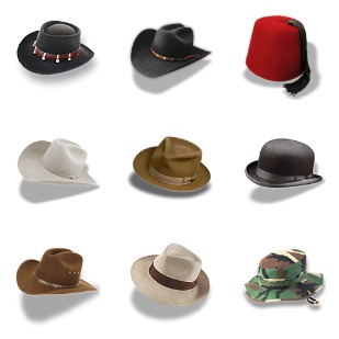 Hat icon sets preview