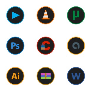 Circular set icon sets preview