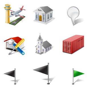 GIS/GPS/MAP icon sets preview