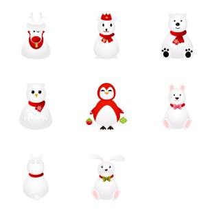 White Animals icon sets preview