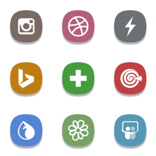 cute social 2014 icon sets preview