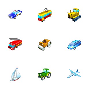 Standard Transport icon sets preview