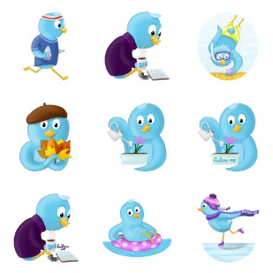 Season's Tweetings icon sets preview