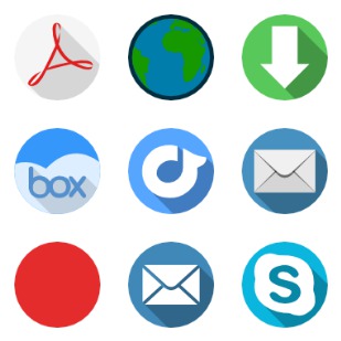 Flat Circled Theme(1.1) icon sets preview