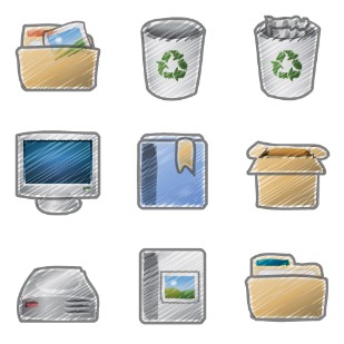 Scribble icon sets preview