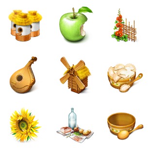 Ukrainian Motifs icon sets preview