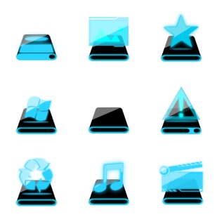 Ice Neon icon sets preview