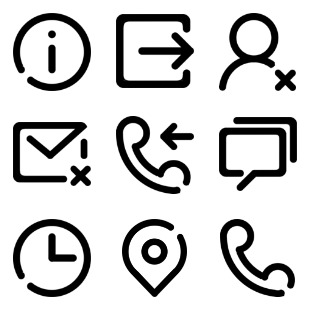 ouline Simple icon sets preview