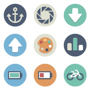 Beautiful Flat icon sets preview