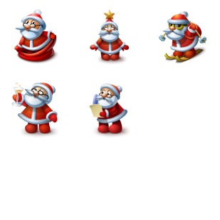 Santa icon sets preview