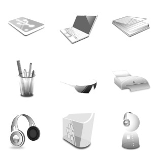 Elegant set - White icon sets preview