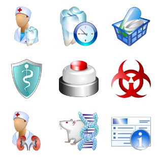 Medical Vista icon sets preview