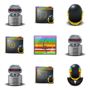 Daft Punk icon sets preview