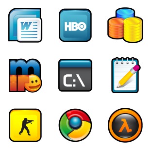 Sleek XP: Software icon sets preview