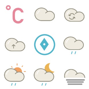 Lovely Weather Part 1 icon sets preview