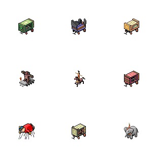 Circus Parade icon sets preview