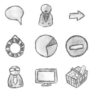 Hand Drawing icon sets preview