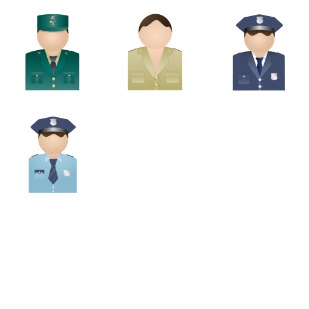 Policemen icon sets preview