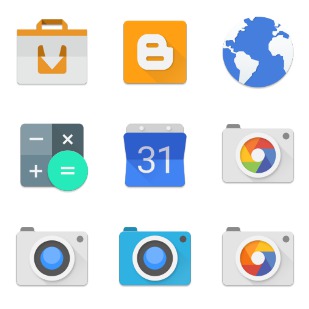 Android Lollipop icon sets preview