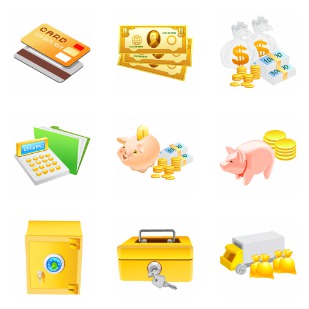 Money icon sets preview