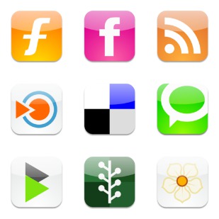 Social Bookmark icon sets preview