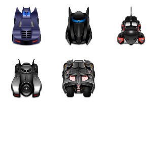 Batmobiles Vol. 1 icon sets preview