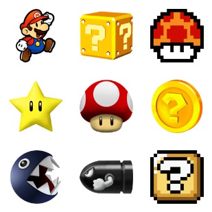 Super Mario icon sets preview