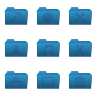 Mac OS X Style Folders icon sets preview