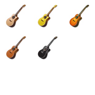 Acoustic Guitar icon sets preview