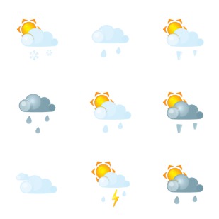 Weather icon sets preview