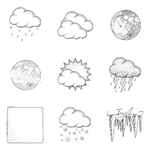 Sketchy Weather icon sets preview