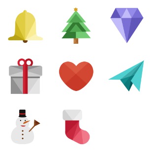 Christmas icon sets preview