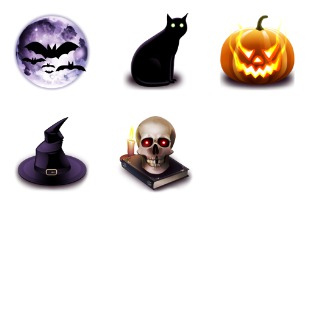 Hallowen icon sets preview