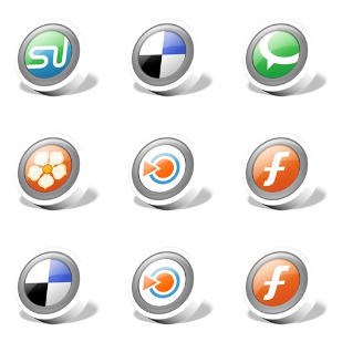 Webdev Social Bookmark icon sets preview