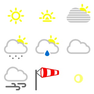 Weather Specific icon sets preview