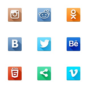 volumetric social media icon sets preview