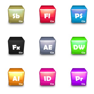 Adobe CS4 Suite icon sets preview