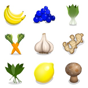 Veggies icon sets preview