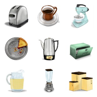 Vintage Kitchen icon sets preview