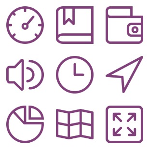 simple outline icon sets preview