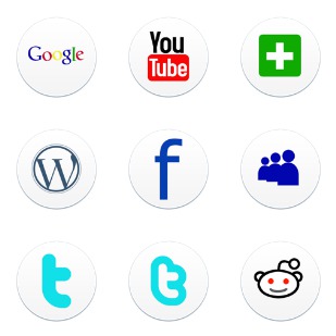 Web social icon sets preview