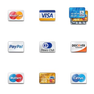 Credit cards icon sets preview