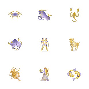 Zodiac icon sets preview