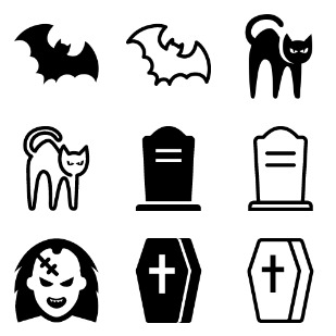 Halloween icon sets preview