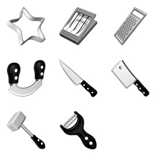 Sharp Kitchen icon sets preview