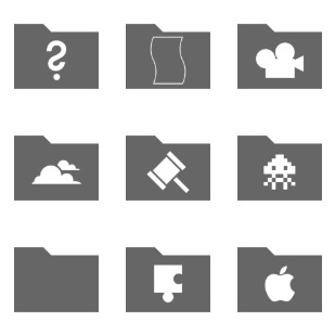 DI - Black Folder icon sets preview