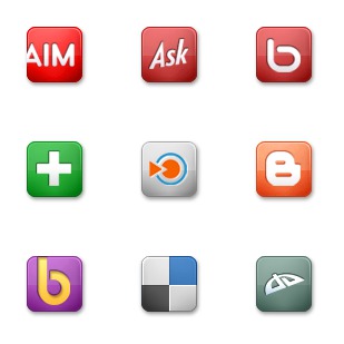 Elegant Social Media icon sets preview